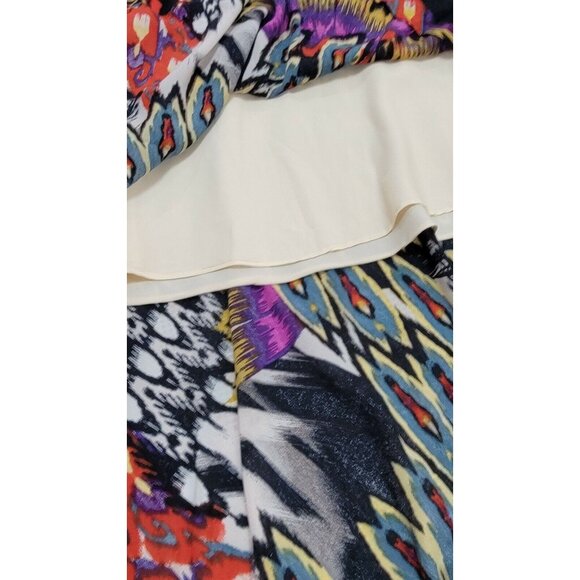 CASUAL STUDIO WOMEN'S 100%RAYON  CHIFFON MAX HIGH LOW  SKIRT SIZE L# 344 - Picture 5 of 8